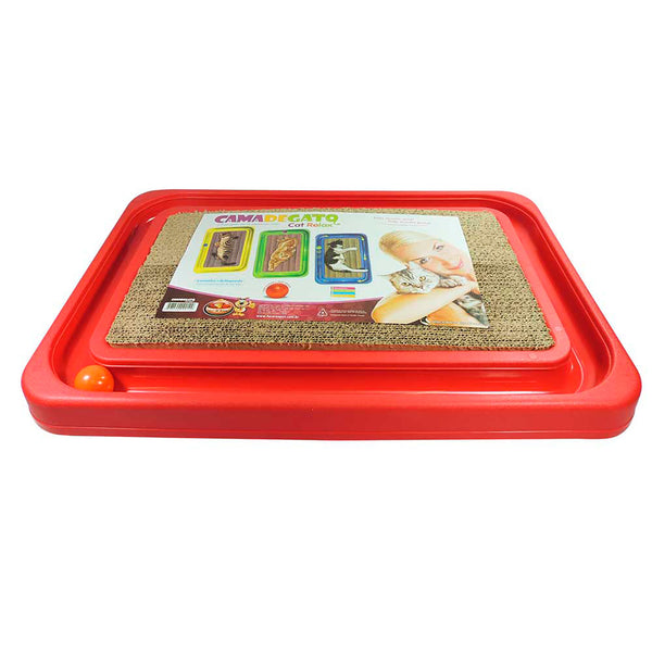 Bandeja Rascador Gato Rojo