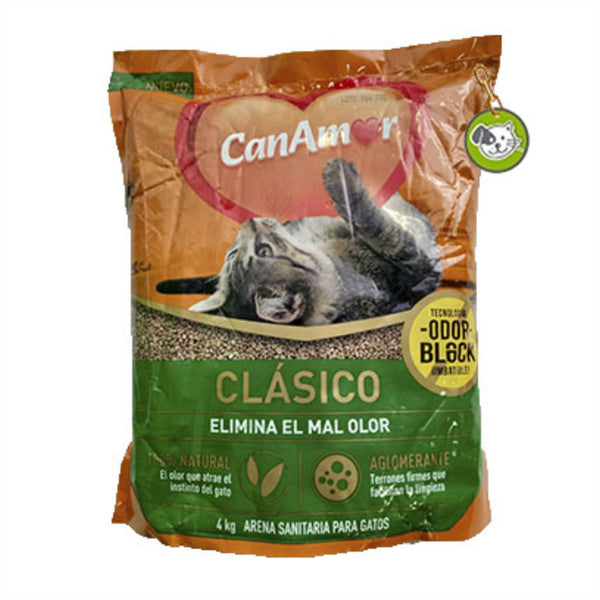 Arena para Gato Canamor sanitaria odor black 4 kg