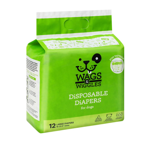 Pañales Para Perro Wags Wiggles Large   12