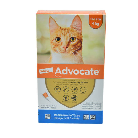 Antiparasitario Advocate gato hasta 4 kg