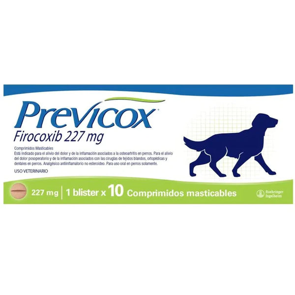 Antiinflamatorio para Perros Previcox 227 mg x 10 Tabletas