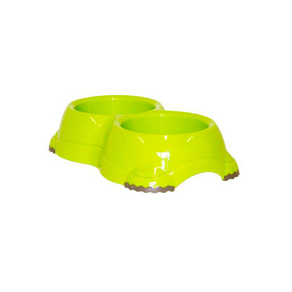 Comedero Doble Smarty Verde Limon - 330ml | Accesorios | Medicamentos pet