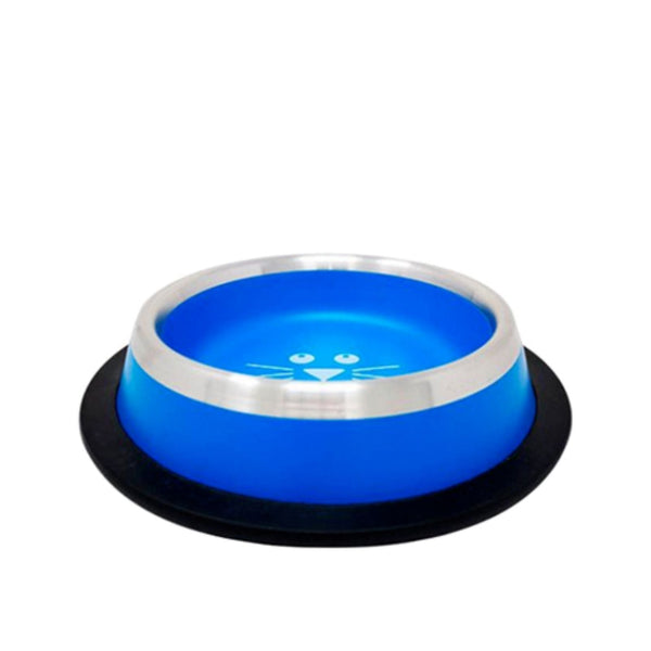 Comedero Antideslizante Azul Con Bigotes  - 8onz | Accesorios | Medicamentos pet
