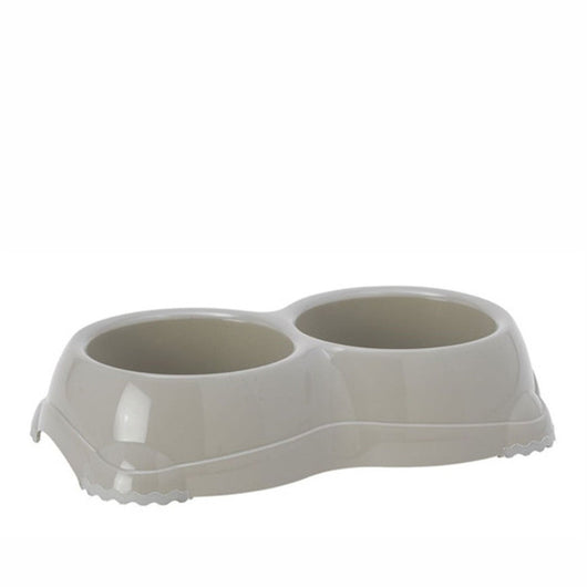 Comedero Doble Smarty 330 Ml Gris Claro | Accesorios | Medicamentos pet