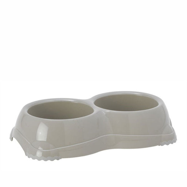 Comedero Doble Smarty 330 Ml Gris Claro | Accesorios | Medicamentos pet