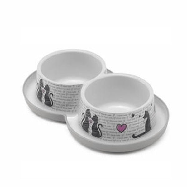 Comedero Doble Trendy Dinner 350 Ml Cats In Love | Accesorios | Medicamentos pet