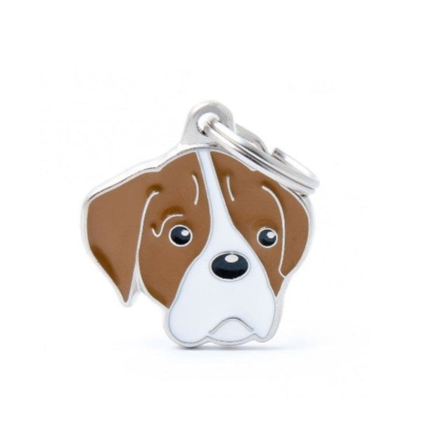 Placa ID My Family Boxer Blanco Y Marrón | Accesorios Perros | Anipet Colombia