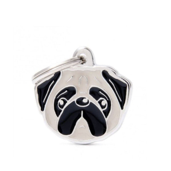 Placa ID My Family Pug Beige Y Negro s | Accesorios Perros | Anipet Colombia