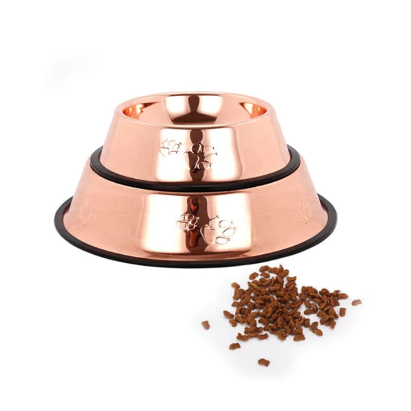 Comedero Dorado Para Mascota - 143 | Accesorios | Medicamentos pet