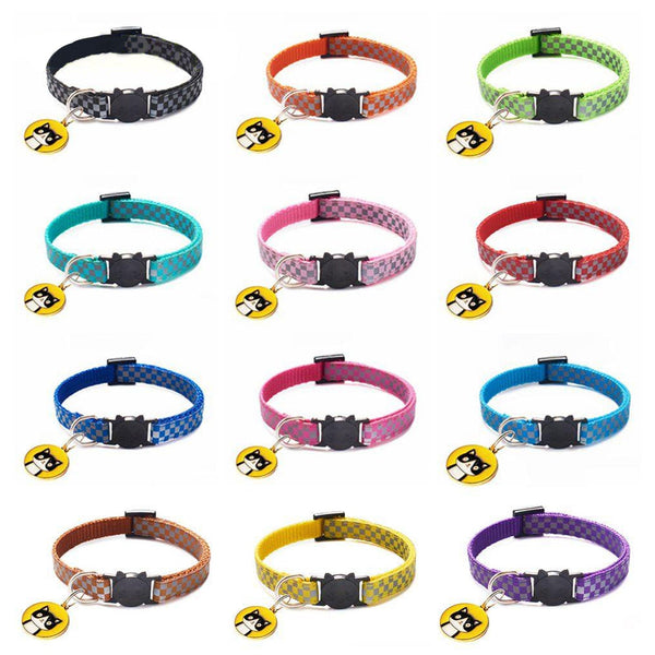 Collar Para Gato Cuadros Brillantes