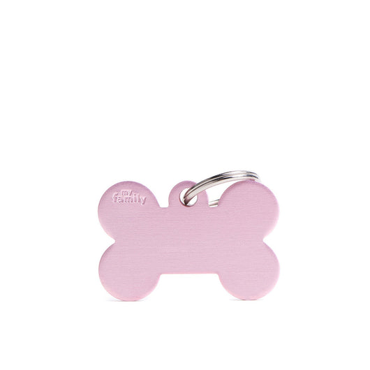 Placa ID My Family Hueso Grande Rosa | Accesorios Perros | Anipet Colombia