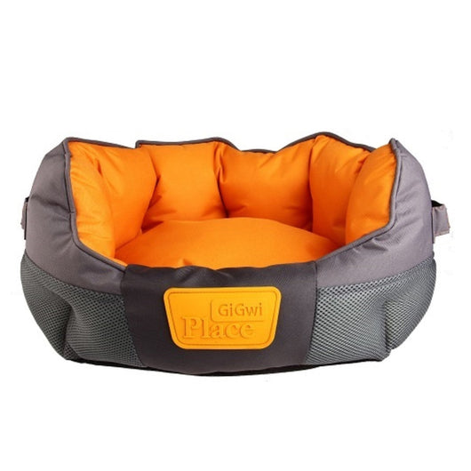 Cama Gig Place Ovalada Gris Naranja M | Accesorios | Medicamentos pet