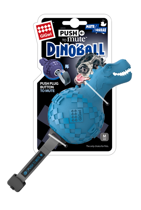 Juguete Perro Dinoball T-Rex Push To Mute  Azul | Accesorios | Medicamentos pet