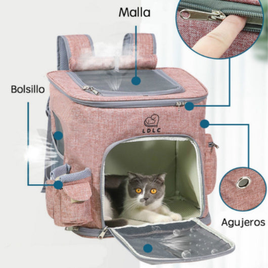 Morral Para Mascotas Azul Con Gris 43x27x27cm | Accesorios | Medicamentos pet