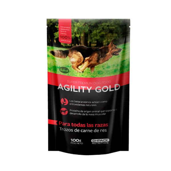 Alimento Húmedo para perro Agility Gold Adultos Pequeños Y Grandes Trozos De Carne De Res  |Medicamentos pet