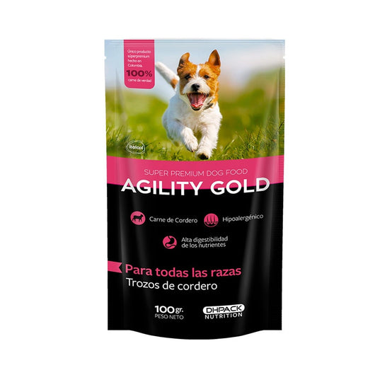 Alimento Húmedo para perro Agility Gold Adultos Pequeños Y Grandes Trozos De Cordero |Medicamentos pet