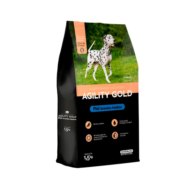 Alimento Para Perro Agility Gold Grandes Adultos Cuidado Especial Piel  |Medicamentos pet
