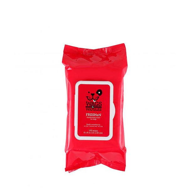 Pañitos Para Perros  Wags Wiggles Fresa  100 Uds | Cuidado e Higiene | Anipet Colombia