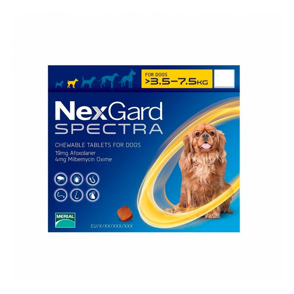 Antiparasitario Perro Nexgard Spectra Antipulgas S De 3,5 A 7,5kg|Medicamentos perros y gatos|Medicamentos pet