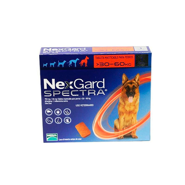 Antiparasitario Perro  Nexgard Spectra Antipulgas Xl De 30 A 60kg|Medicamentos perros y gatos|Medicamentos pet