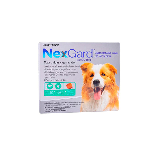 Antiparasitario Perro  Nexgard Para Perros L De 10,1 A 25 Kilos|Medicamentos perros y gatos|Medicamentos pet