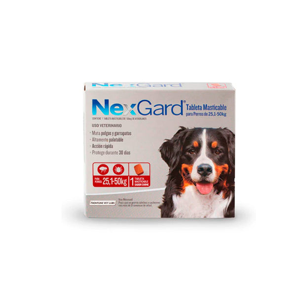 Antiparasitario Perro  Nexgard Para Perros Xl De 25,1 A 50 Kilos|Medicamentos perros y gatos|Medicamentos pet