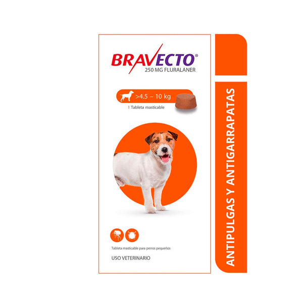 Antiparasitario Perro Bravecto 4.5 A 10kl|Medicamentos perros y gatos|Medicamentos pet