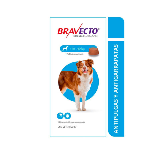 Antiparasitario Perro Bravecto 20 A 40kl|Medicamentos perros y gatos|Medicamentos pet