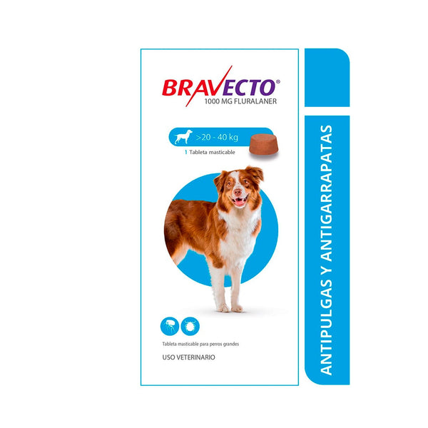Antiparasitario Perro Bravecto 20 A 40kl|Medicamentos perros y gatos|Medicamentos pet