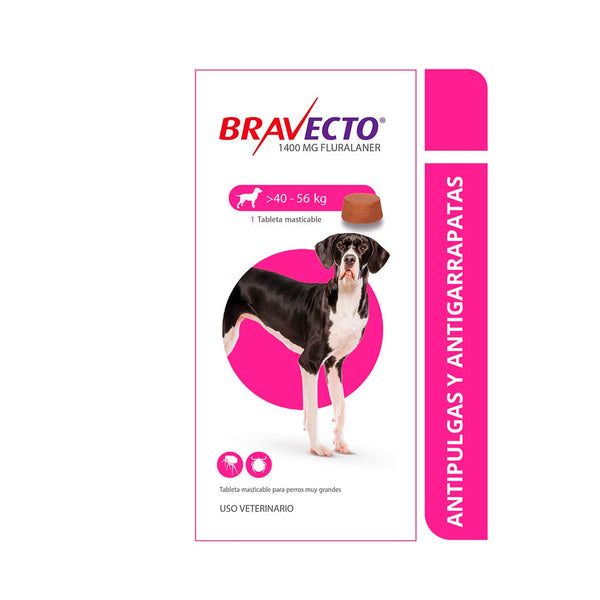 Antiparasitario Perro Bravecto 40 A 56kl|Medicamentos perros y gatos|Medicamentos pet