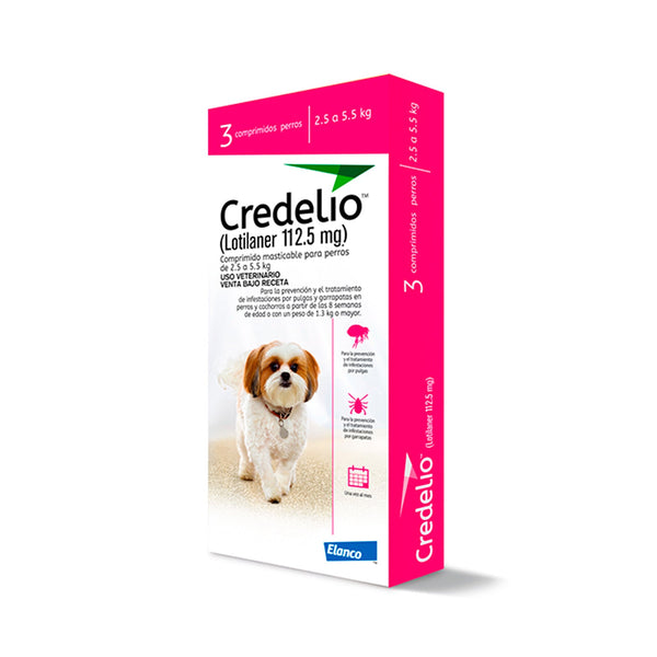 Antiparasitario Perro Credelio  De 2.5 A 5.5 Kg|Medicamentos perros y gatos|Medicamentos pet