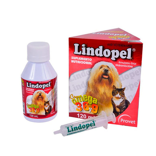 Suplemento Mixto Lindopel X 120 Ml Para Perros Y Gatos - 120ml|Medicamentos perros y gatos|Medicamentos pet