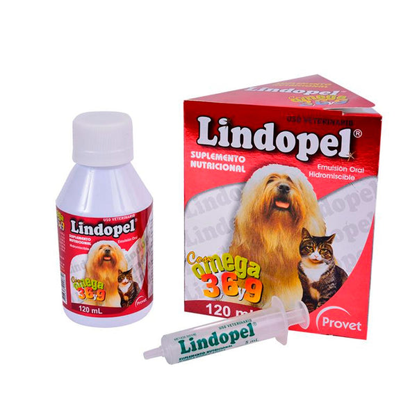Suplemento Mixto Lindopel X 120 Ml Para Perros Y Gatos - 120ml|Medicamentos perros y gatos|Medicamentos pet