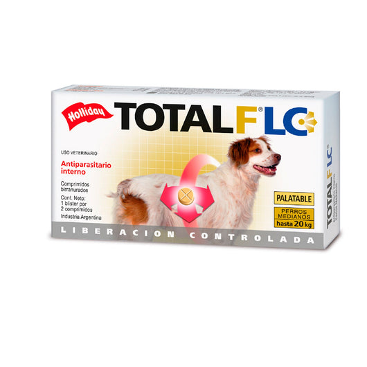 Antiparasitario Perro Mediano Total Flc  2 Comprimidos|Medicamentos perros y gatos|Medicamentos pet