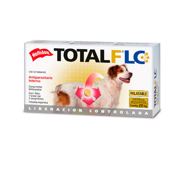 Antiparasitario Perro Mediano Total Flc  2 Comprimidos|Medicamentos perros y gatos|Medicamentos pet