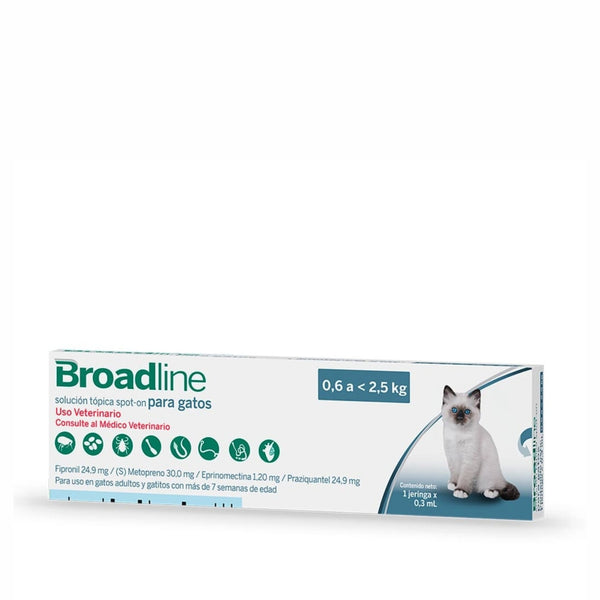Antiparasitario Gato Pequeño Broadline Solucion Topica   0,3 Ml|Medicamentos perros y gatos|Medicamentos pet