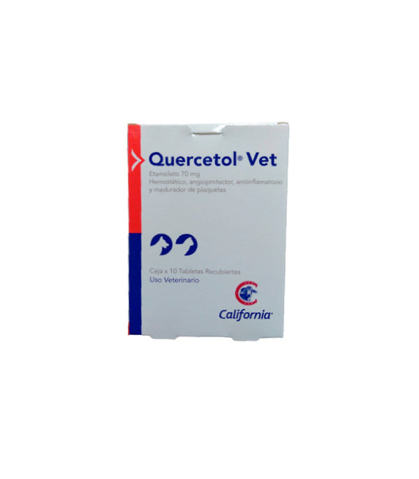 Antibiotico Mixto Quercetol Tab 70mg X 10 Und|Medicamentos perros y gatos|Medicamentos pet