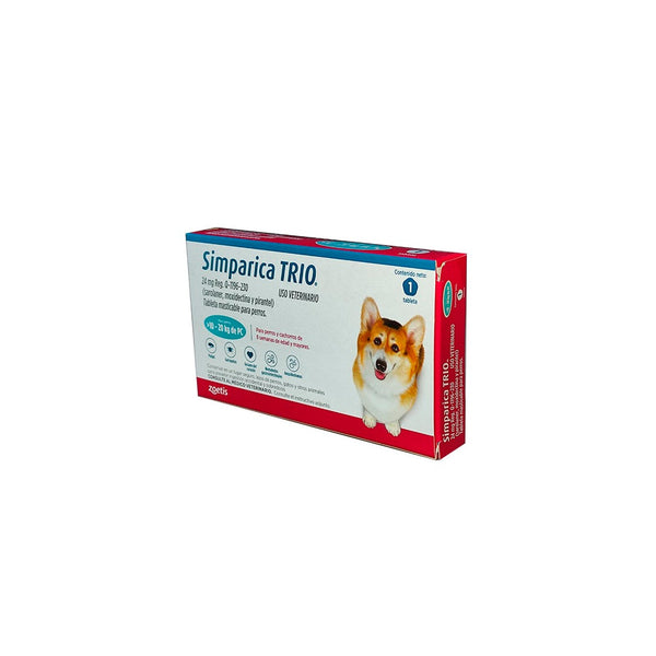 Antiparasitario Simparica Trio Para Perros De 10 A 20 Kg|Medicamentos perros y gatos|Medicamentos pet