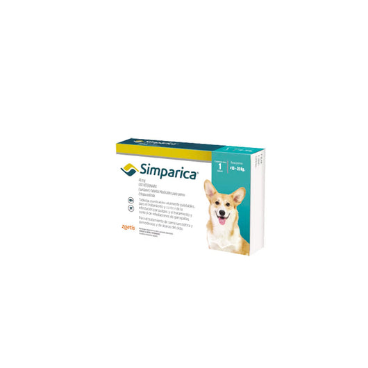 Antiparasitario Perro Simparica 10-20kg  |Medicamentos perros y gatos|Medicamentos pet