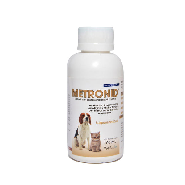 Antibiotico Mixto Metronid Fco X 100 Ml|Medicamentos perros y gatos|Medicamentos pet