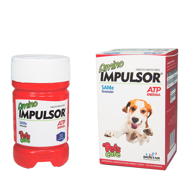 Suplemento Perro y Gatos  Amino Impulsor  x 30 Tabletas |Medicamentos perros y gatos|Medicamentos pet