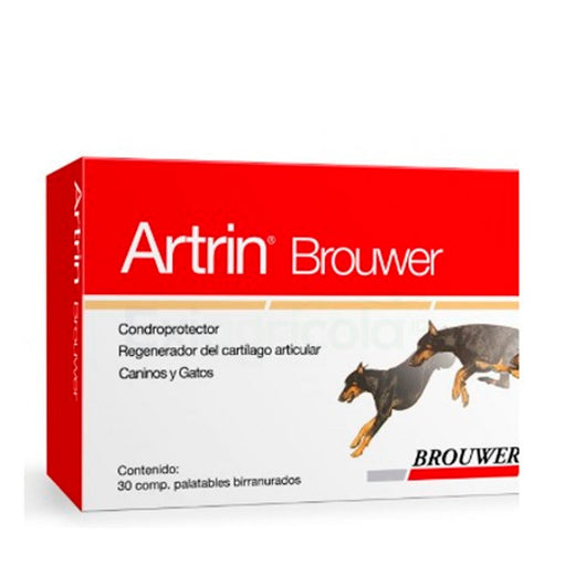 Suplemento Perro y Gatos Artrin Brouwer  Palatables  x 30 Tabletas |Medicamentos perros y gatos|Medicamentos pet