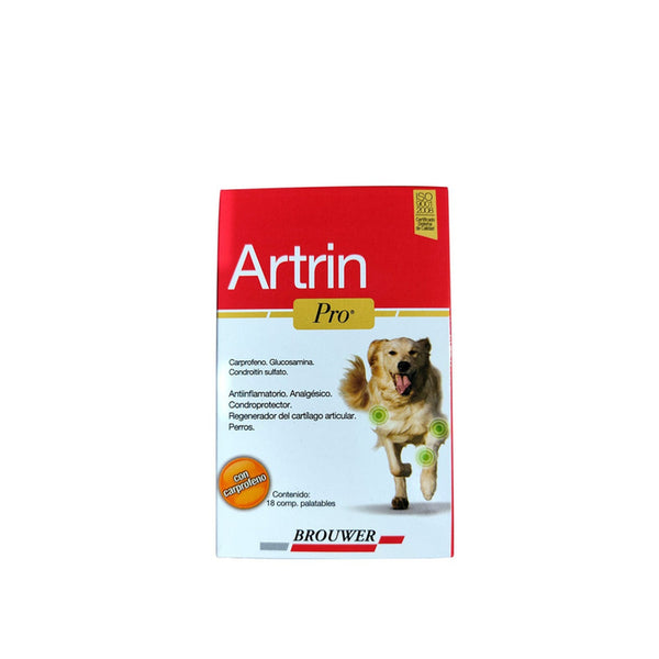 Suplemento Perro Artrin Pro Regenerador y Analgesico y Analgesico y AntiflamatorioPalatable x 18 Tabletas|Medicamentos perros y gatos|Medicamentos pet