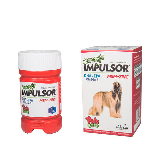 suplemento Perro Y Gato Omega Impulsor DHA + EPA 30 Tabletas |Medicamentos perros y gatos|Medicamentos pet