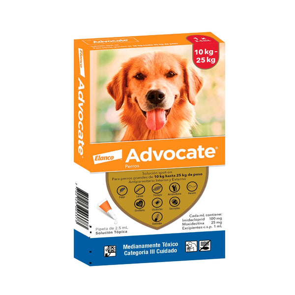Antiparasitario Advocate Para Perro 10 a 25 Kg 2.5 ml |Medicamentos perros y gatos|Medicamentos pet