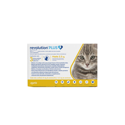 Revolution Plus Para Gatos 1.25-2.5 Kg |Medicamentos perros y gatos|Medicamentos pet