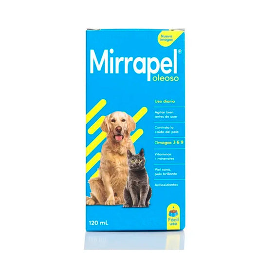Suplemento Alimenticio Mirrapel oleoso Suspensión 120mL  |Medicamentos perros y gatos|Medicamentos pet