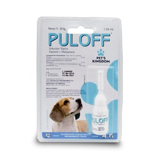Antiparasitario Puloff Para Perro 11-20Kg|Medicamentos perros y gatos|Medicamentos pet