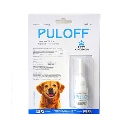 Antiparasitario Puloff Para Perro 21-40Kg|Medicamentos perros y gatos|Medicamentos pet
