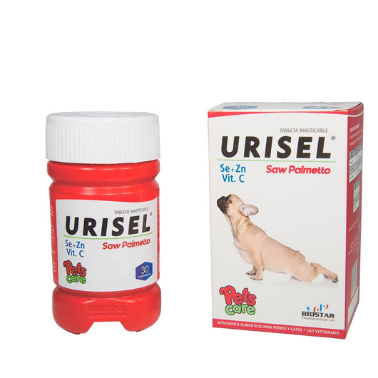 Urisel con Se + Zn,Vit.C Para Perro y Gato x 30 Comprimidos|Medicamentos perros y gatos|Medicamentos pet